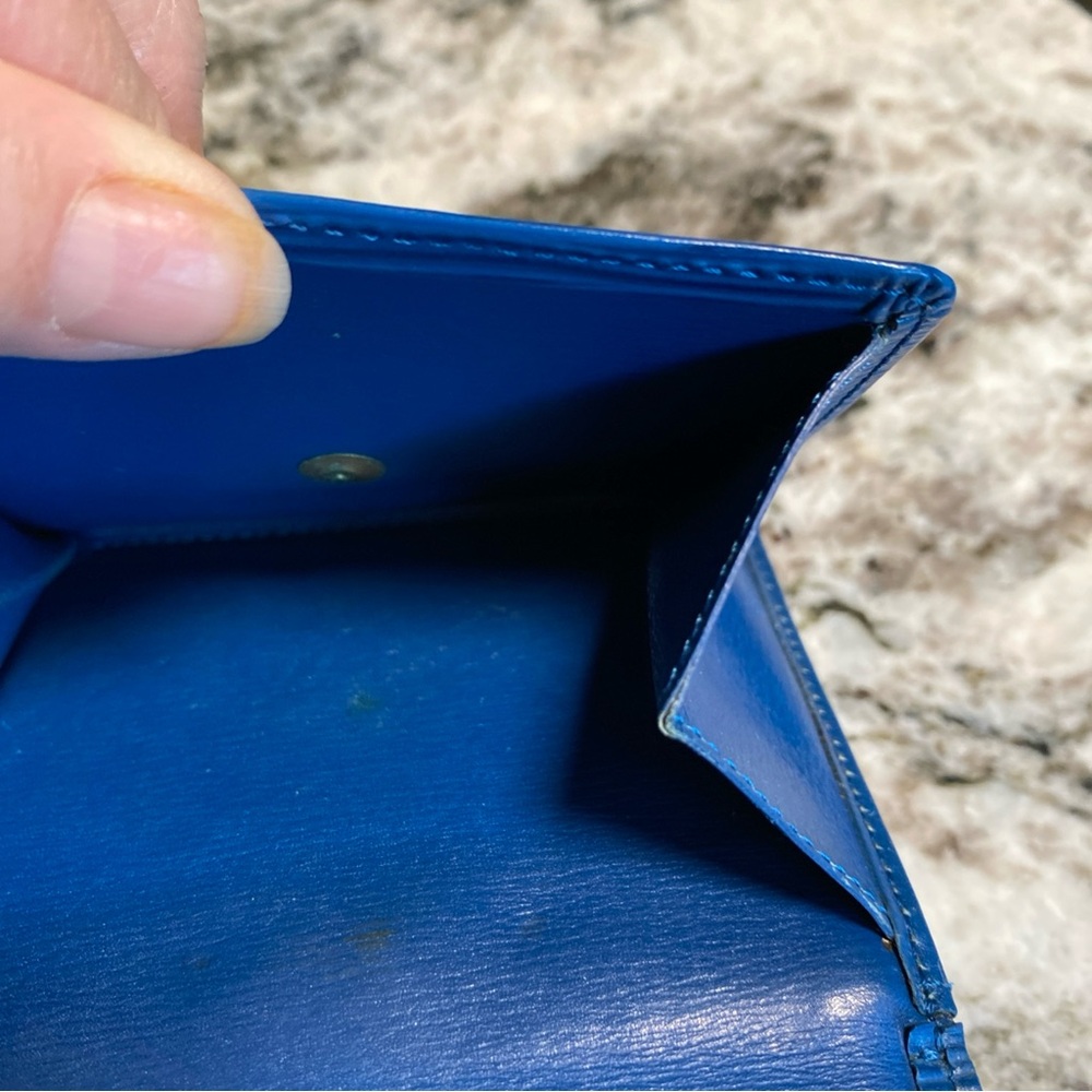 Louis Vuitton women bifold blue wallet monogram made in France good condition - Picture 5 of 9